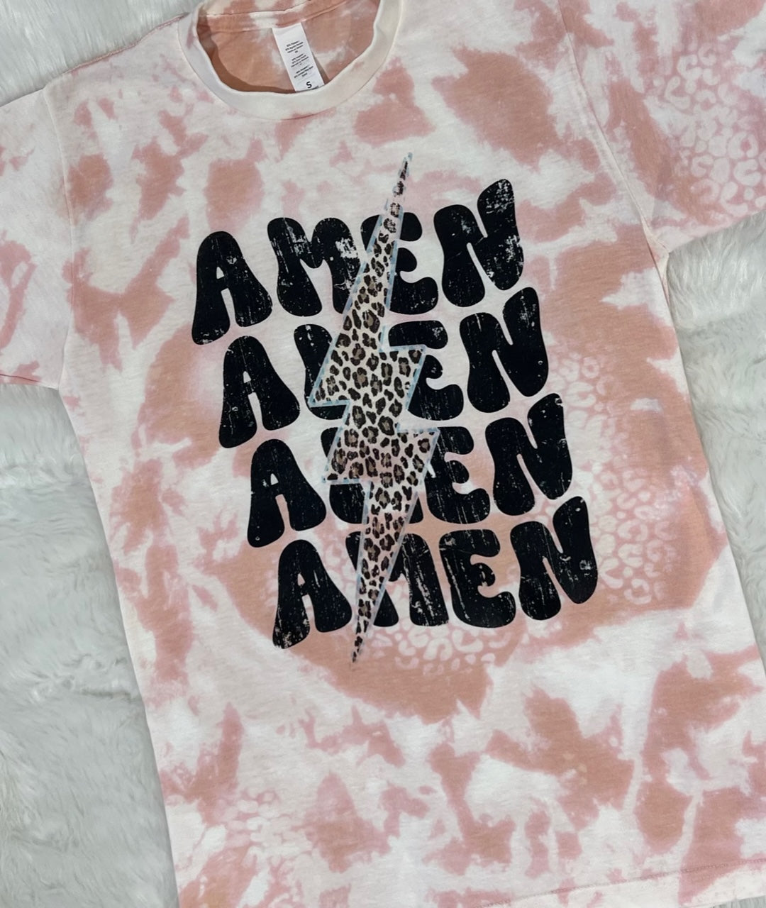 Bleached Graphic Amen Tee